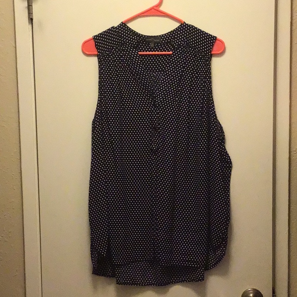 Polka dot tank top blouse